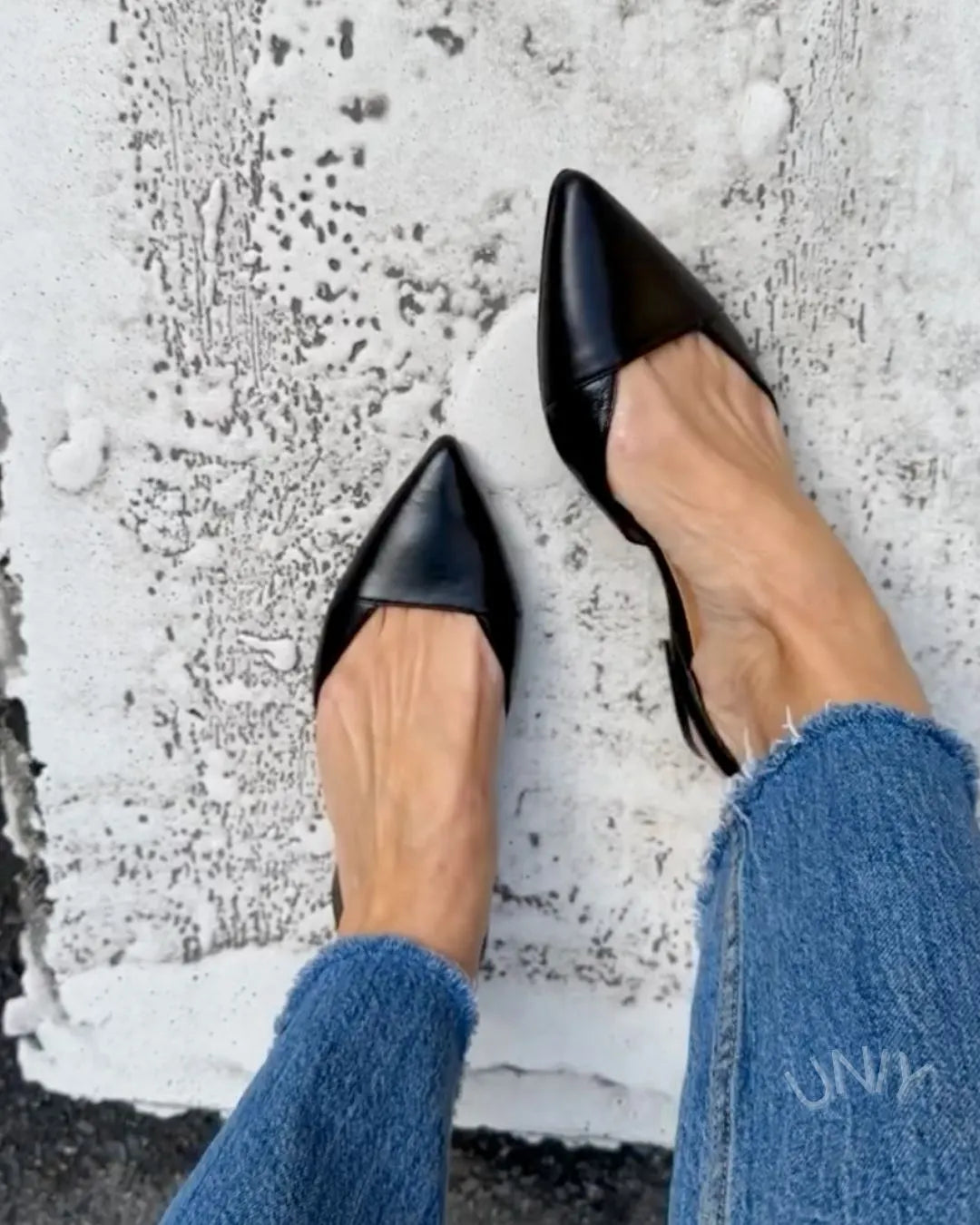 Elegant Pointed Toe Slingback Slip-On Versatile Flats