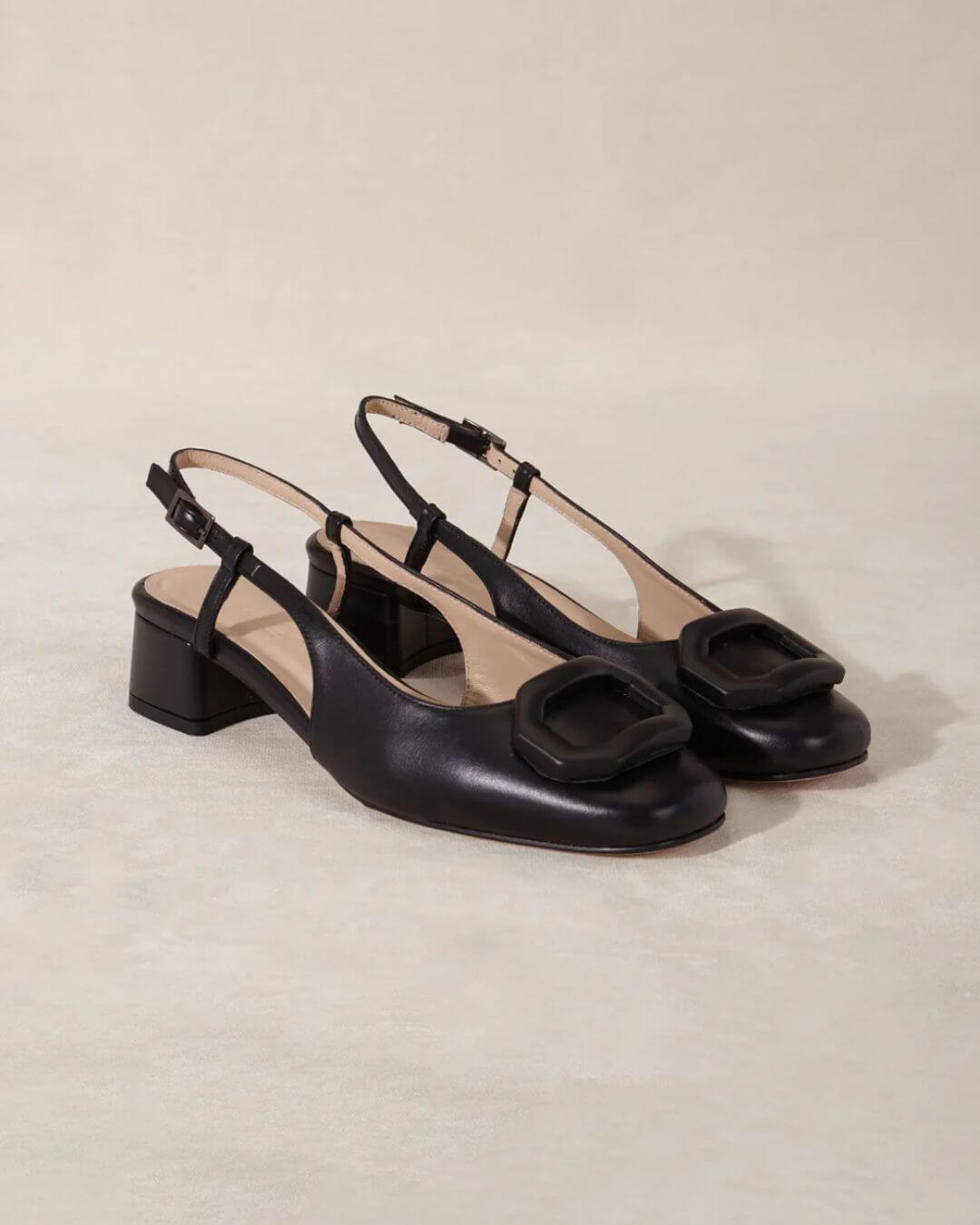 Square Buckle Pointy Flats
