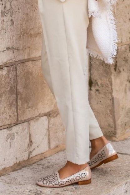 Round Toe Hollow Out Breathable Soft Sole Slip-On Flats