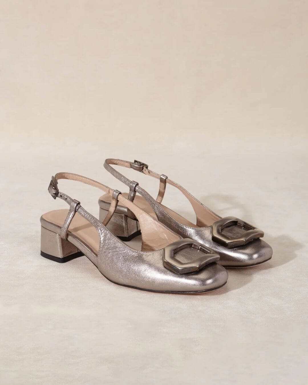 Square Buckle Pointy Flats