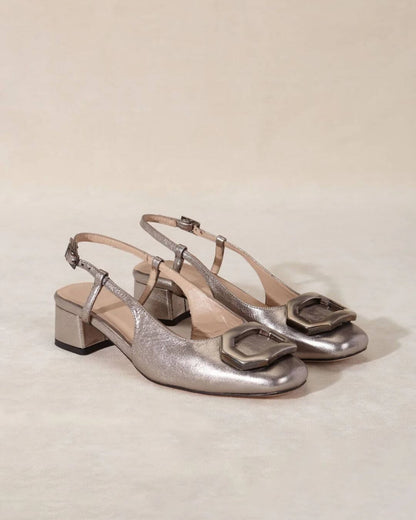 Square Buckle Pointy Flats