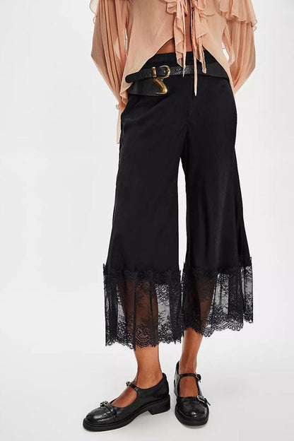 Openwork Design Round Toe Buckle Instep Straps Black Flats